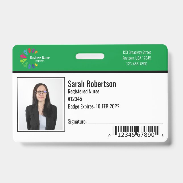 Crachá do Funcionário de ID de Segurança - Horizon (Frente)