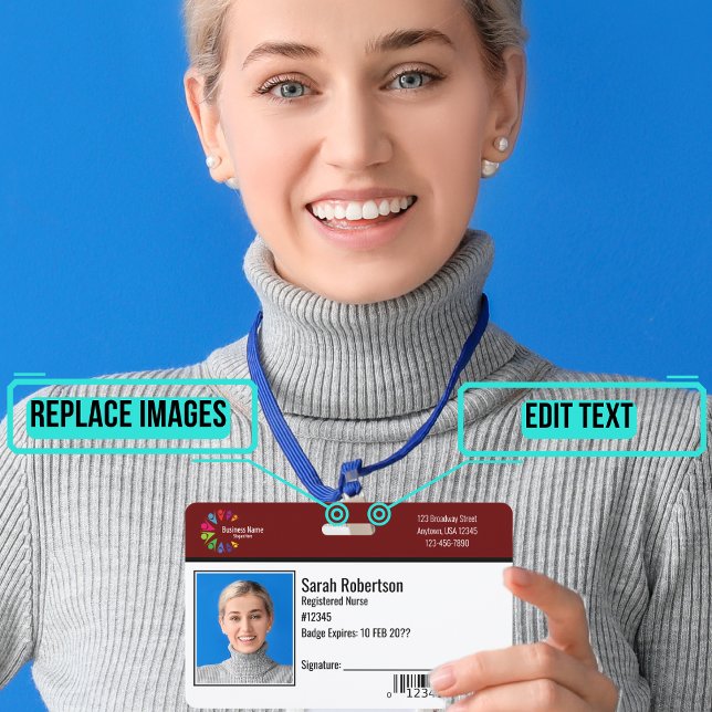 Crachá do Funcionário de ID de Segurança - Horizon (Please enjoy our badge and see all colors and shapes in the collection.)