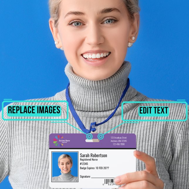 Crachá do Funcionário de ID de Segurança - Horizon (Please enjoy our badge and see all colors and shapes in the collection.)