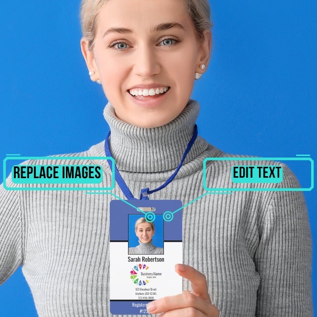 Crachá do Funcionário de ID de Segurança - Vertica (Please enjoy our badge and see all colors and shapes in the collection.)