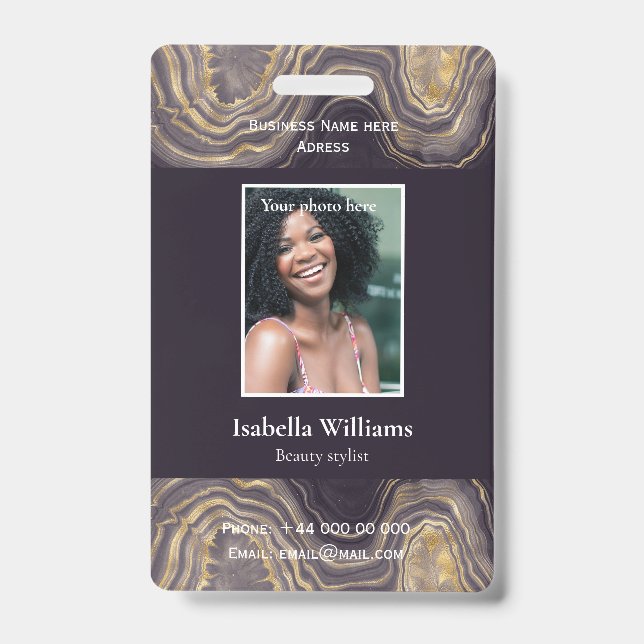 Crachá do membro da empresa ou do centro médico az (Frente)