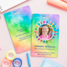 Crachá do Rainbow Pencils Photo Student ID