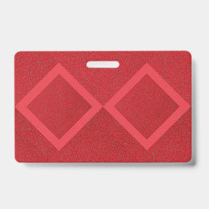 Crachá Double Diamond Red Badge – Etiqueta Personalizável