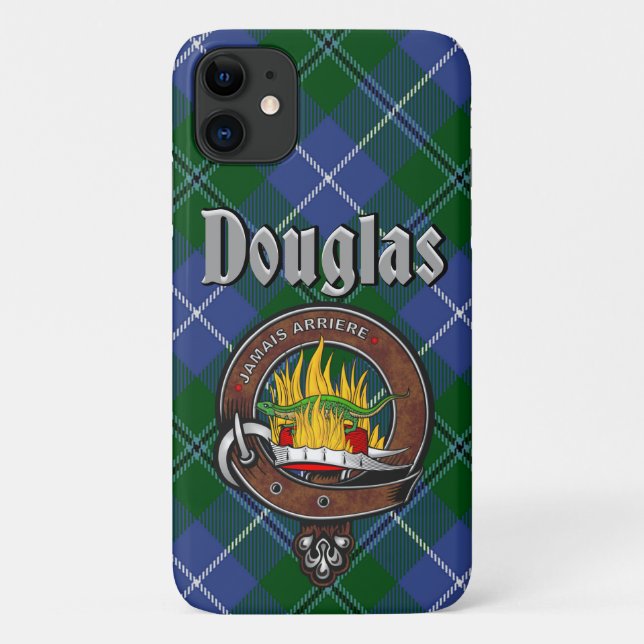 Crachá Douglas Clan e Capa de telefone Tartan (Verso)