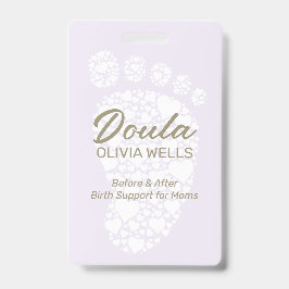 Crachá Doula Parto | Bebê Pé Coach Pós-Parto