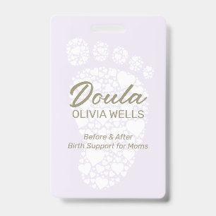Crachá Doula Parto Bebê Pé Coach Pós-Parto