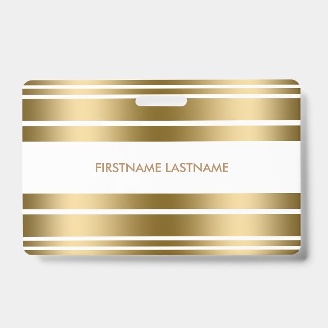 Crachá Douradas e brancas mínimos (Front)