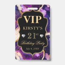 Dourado Roxo Celestial Brilho Ágata Aniversário VI