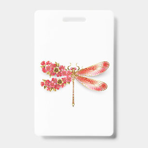 Crachá Dragonfly com joalheria sakura