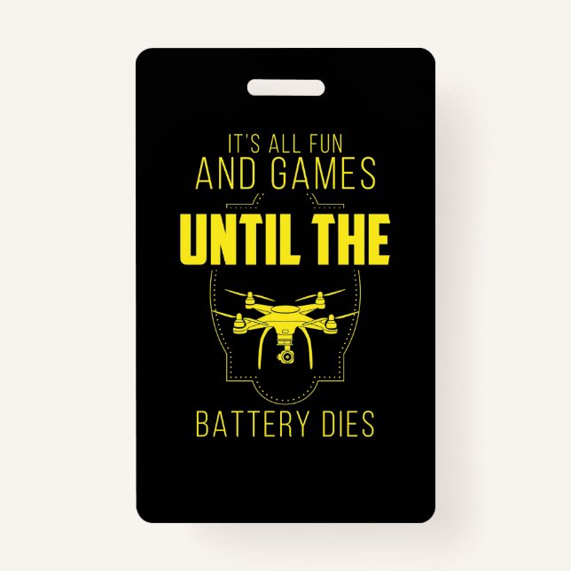 Crachá Drone Voador É Meu Jogo (Frente)