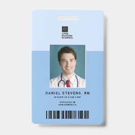 Crachá Duotone para equipe médica + Código de barr