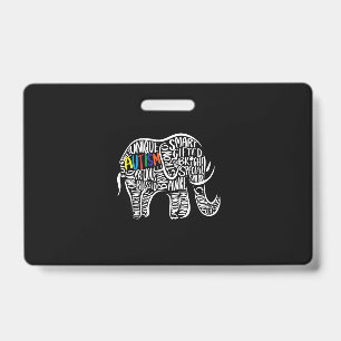 Crachá Elefante da Conscientização do Autismo