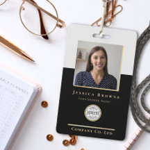 Elegante código QR de logotipo de foto preto doura