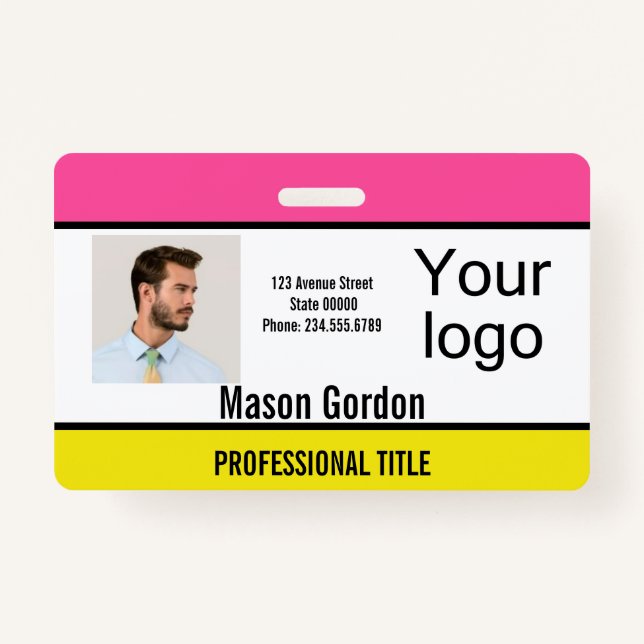 Crachá elegante e minimalista (Frente)