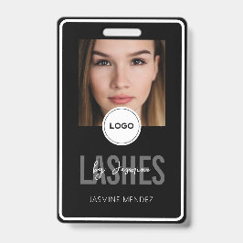 Crachá Elegante Lanyard de Foto Preto e Branco para Técni
