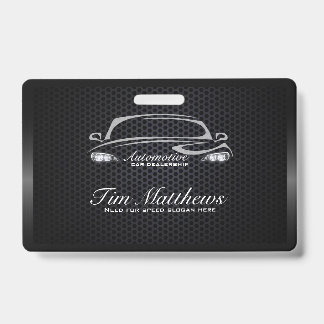 Crachá Elegante negócio de carros moderno minimalista pre