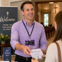 Elegante Pastor da Igreja Preto Roxo 