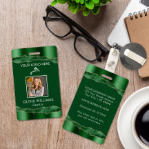 Elegante Verde e Dourado Empresa Personalizada de 
