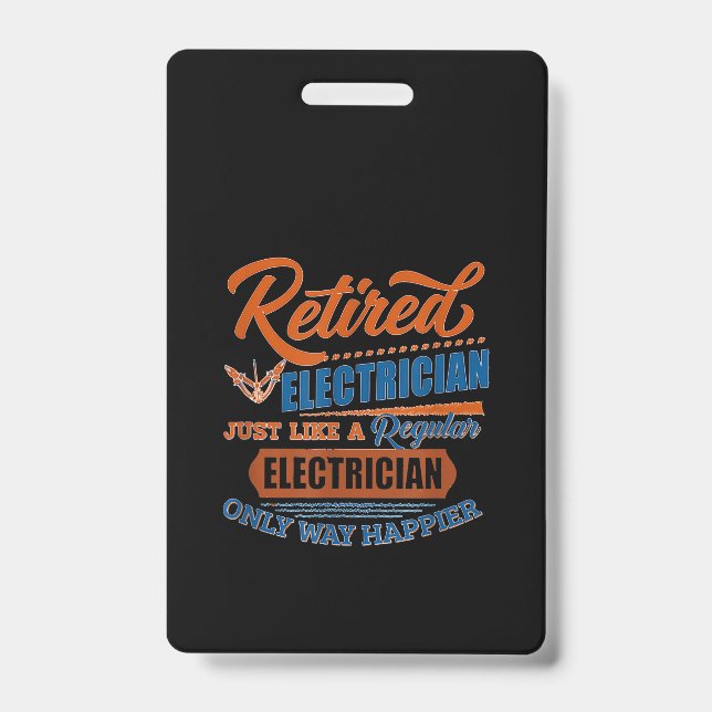 Crachá Elétrico aposentado - Presente elétrico (Frente)
