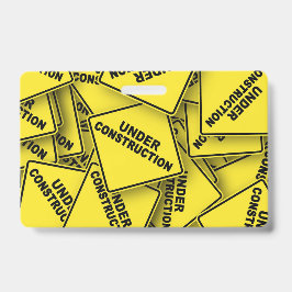 Crachá Em Sinais De Construção