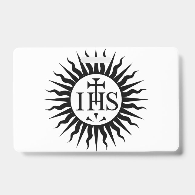 Crachá Emblema da Sociedade de Jesus Monograma (Frente)