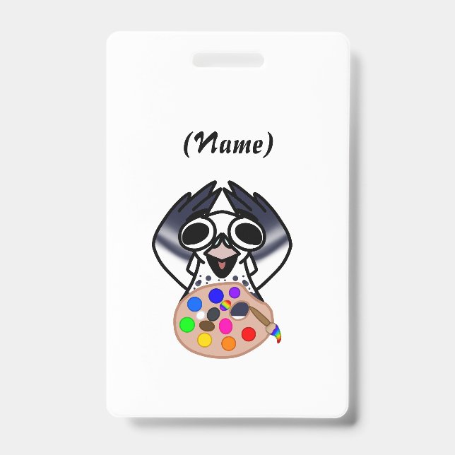 Crachá Emblema de Artista Pombo Pessoal (Frente)