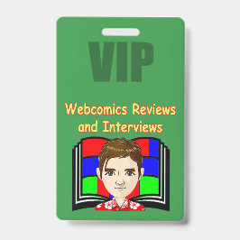 Crachá Emblema de Avaliações e Entrevistas de Webcomics