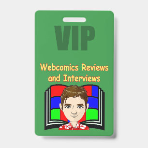 Crachá Emblema de Avaliações e Entrevistas de Webcomics