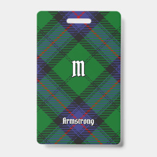 Crachá Emblema de Caça do Tartan do Clã Armstrong