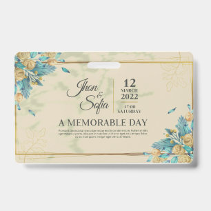 Crachá Emerald Greenery Faire-part de mariage Décontracté