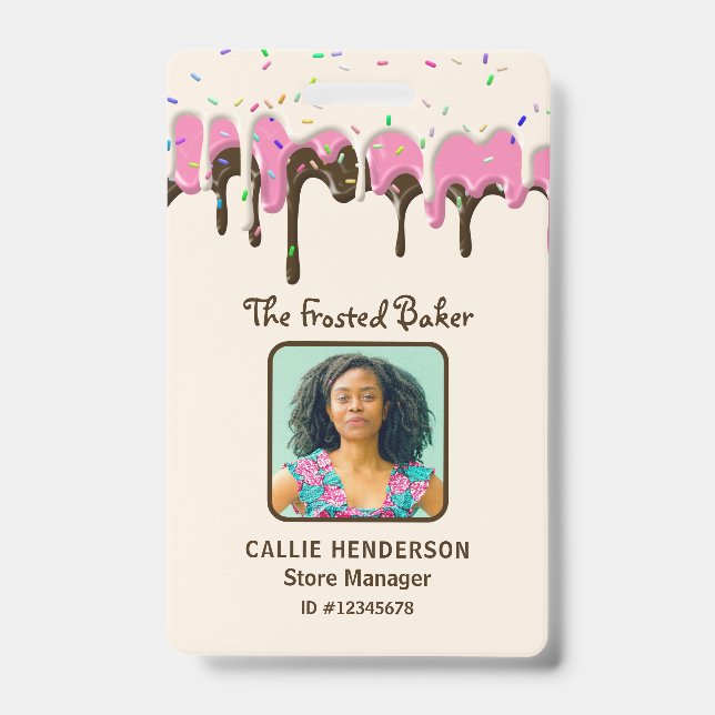 Crachá Empregado de Folha de Glacé de Colheita (Frente)