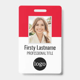 Crachá Empregado Personalizado - Foto, Código de Barras, 