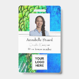 Crachá Empresa de artistas coloridos criativos da Peacock