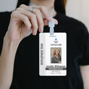 Crachá Empresa de Foto Carvão Segurança Código QR Funcion