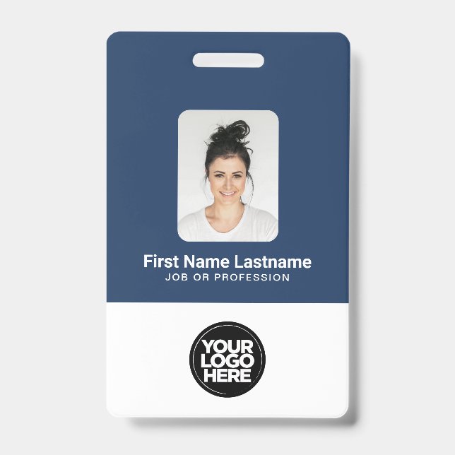 Crachá Empresa de ID de Foto de Funcionário Personalizado (Frente)