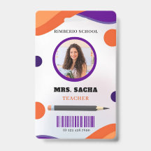 Empresa de retrato de professor moderno roxo e lar