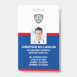 Crachá Empresa Personalizada de ID de Foto, Código de Bar