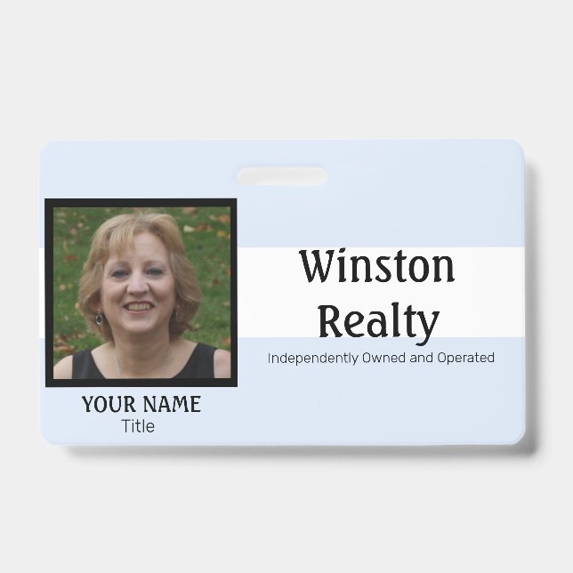 Crachá Empresarial MODELO com Foto ID (Frente)