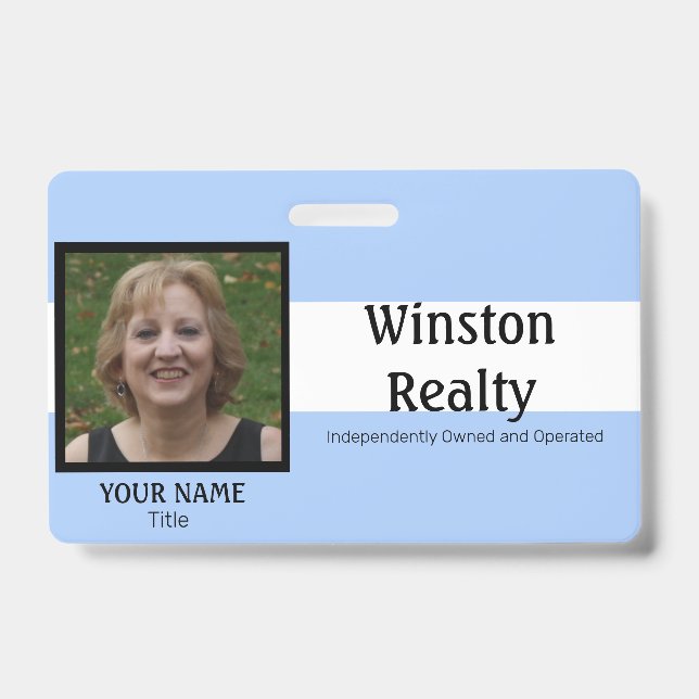 Crachá Empresarial MODELO com Foto ID (Frente)