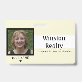 Crachá Empresarial MODELO com ID de Foto