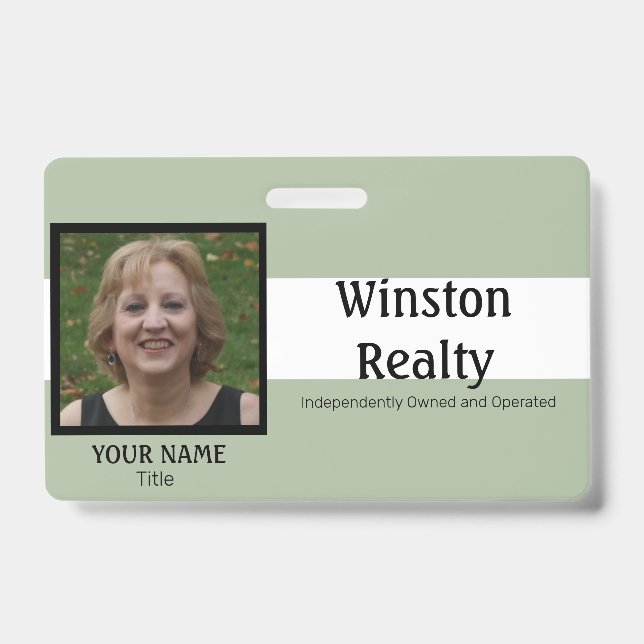 Crachá Empresarial MODELO com ID de Foto (Frente)