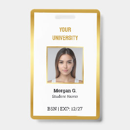Crachá Enfermeira BSN Foto Personalizada Nome