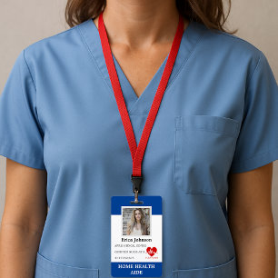 Crachá Enfermeira certificada pelo Home Health Aide