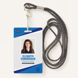 Crachá Enfermeira de Logotipo Moderno Nome Médico Código 