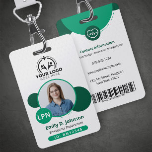 Crachá Enfermeira Prática Licenciada Personalizada Foto N