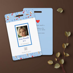 Crachá Enfermeira Registrada em Equipamentos Médicos Pers