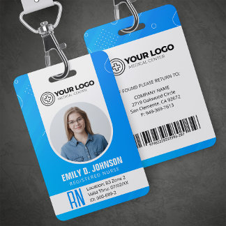 Crachá Enfermeira Registrada Personalizada RN Foto