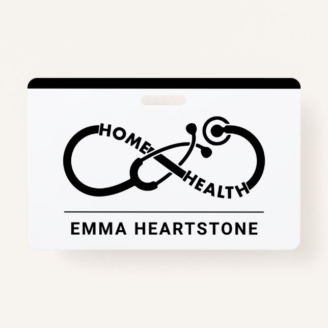 Crachá Enfermeiro de Cuidados de Saúde Domésticos (Frente)