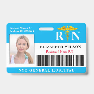Crachá Enfermeiro ID de Foto de Funcionário Médico Hos