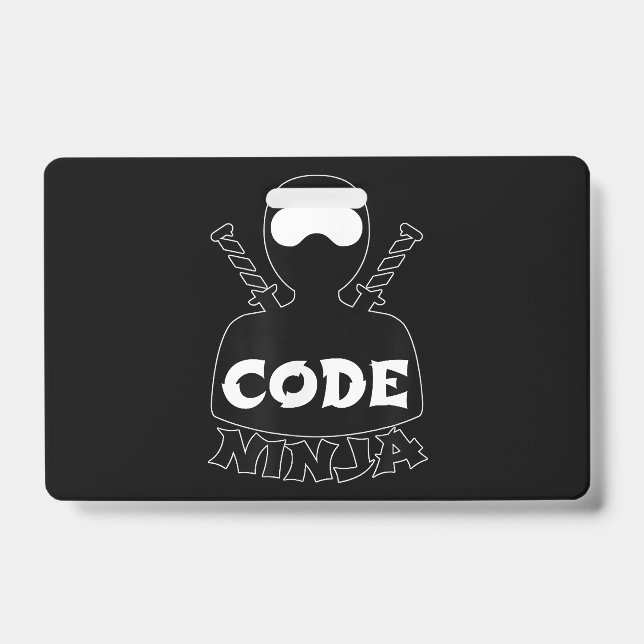 Crachá Engenheiro de Codificação de Computador Code Ninja (Frente)